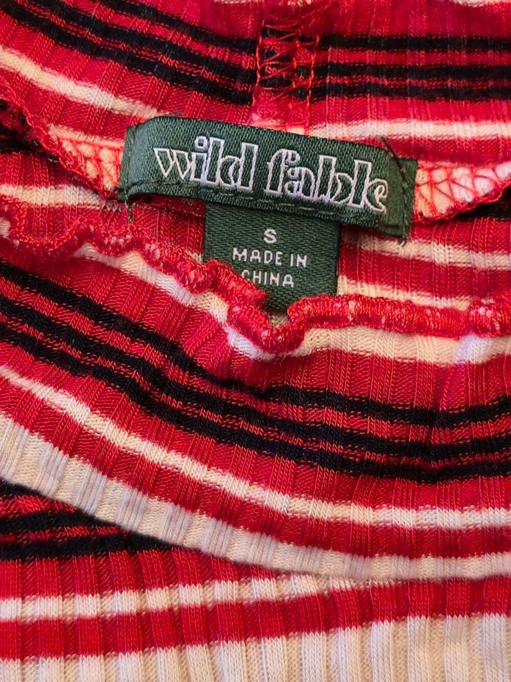 Wild Fable Red, White, And Black Striped Dress - Picture 7 of 7